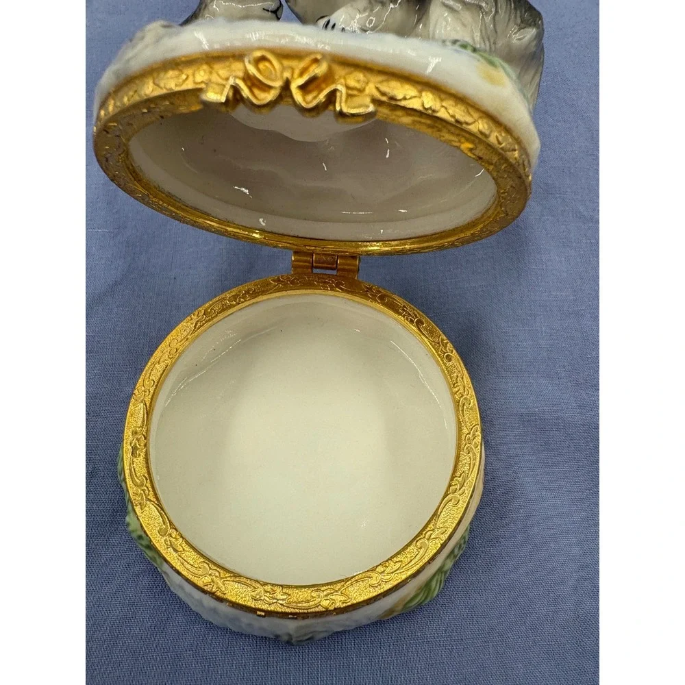 Lefton Bear Trinket Box Hidden Ring Case Nancy Drew Aesthetic Secret Treasure
